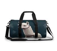 Sac de gym pour homme et femme - Sac de sport - Sac de gym - Sac de fitness cylindrique imprimé koala et papillon - Étanche - Épaule, Alpaga Lama, 17.7in/9in/9in, Impression
