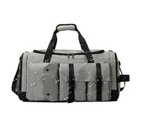 Sac de gym pour homme et femme, sac de voyage, grande capacité, bagage à main, pour sacs de week-end, avec séparation sèche et humide, pour corde à sauter, baskets, gants d'intérieur, Gris, Refer to