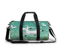 Sac de gym, sac de sport imprimé chèvre Frolic, sac de gym cylindrique, sac de bagage de sport, sac de week-end, chèvre Frolic, 45 cm/22,9 cm/22,9 cm, élégant, Goat Frolic, 17.7in/9in/9in, Élégant