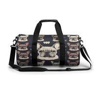 Sac de gym, sac de sport imprimé « I Love French Bulldog », sac de gym cylindrique, sac de sport sac de voyage, sac de bagage de week-end, I Love bouledogue français, 45 cm/22,9 cm/22,9 cm, élégant, I