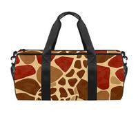 Sac de gym, sac de sport, sac de sport, sac à main, girafe, hippopotame, éléphant, crocodile, dessin animé, animal, Motif 1568, 45x23x23cm(17.7x9x9in)
