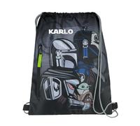Sac de gym Star Wars pour enfant, personnalisable, avec nom, Dark Vador, sac à chaussures à tirer, gris