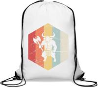 Sac de gym style rétro délavé mythologie grecque minotaure sac de gym décontracté sac à cordon blanc