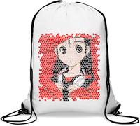 Sac de gym vintage avec cordon de serrage Motif fille communiste Rouge