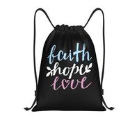 Sac De Gymdrawstring Bags pour Randonnée Fête Camping 36X42Cm Réglable Unisexe Sac À Dos Foi Espérance Amour Christianisme