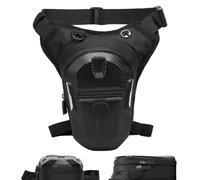 Sac de hanche de moto, sac de jambe de goutte pour hommes,Deux poches à fermeture éclair randonnées en randonnée Fanny avec ceinture de taille | Équipement de moto pour cartes de portefeuille de smart