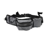 Sac de hanche pour le dressage des chiens, grande capacité, sac de hanche réfléchissant pour les friandises des chiots avec porte-bouteille, distributeur de sacs à crottes, gris