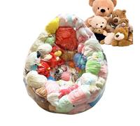 Sac De Haricot Fode - Pouf Presque Transparent Transparent | Couvre-conteneur Souple Pour Les Jouets, Organisateur De Chambre À Coucher, Chambre, Salon, École Maternelle, Mobilier De Maison Multifonct