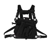 Sac de Harnais de Poitrine Radio, Talkie-walkie Poitrine Pochette Avant Tactique Holster Gilet Rig avec Bandoulière Réglable pour la Survie, la Randonnée, Le Vélo, Le Camping