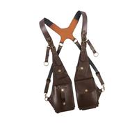 Sac de Harnais d'épaule sous Les Bras Vintage, Sac de Taille Multi-Compartiments en Cuir PU for Hommes Femmes Travail et équitation