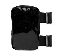 Sac de jambe de carnaval, sac de harnais de jambe de carnaval | Sac à dos de voyage | Sac de jambe de cuisse pour femme, paquet de jambes de voyage réglable, sling, Noir et argent, verwijzen naar de