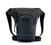 Sac de jambe de cyclisme de randonnée, sac de taille multifonctionnel, sac de jambe de moto bande réfléchissante hommes sac de jambe de conduite en nylon imperméable sacs de taille banane goutte sac d