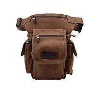 Sac de jambe de cyclisme de randonnée, sac de taille multifonctionnel, sac de jambe de moto hommes toile taille goutte jambe sac messager épaule Fanny Pack bandoulière corps cuisse hanche ceinture ban