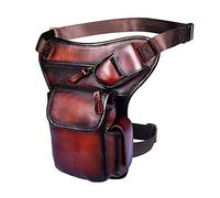 Sac de jambe de cyclisme de randonnée, sac de taille multifonctionnel, sac de jambe de moto PU hommes mode décontracté messager un sac à bandoulière voyage taille ceinture Pack Drop Leg Bag drop leg b