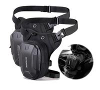 Sac de jambe de moto pour homme, sac de cuisse étanche pour femme, sac de moto multifonction pour randonnée, camping, escalade, équitation, Noir - Lot de 2, 27.8cm x 25cm x 8.5cm, Cool