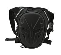 Sac de Jambe de Moto, Sac de Jambe de Jambe D'extérieur Mat en PVC Mat, Sac de Cuisse Multifonctionnel pour Randonnée à Bandoulière de Voyage (Noir mat)