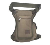 Sac de jambe en toile pour homme et femme - Tactique en plein air, vert militaire, Sac de jambe de moto