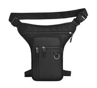 Sac de jambe multifonctionnel - Sac de cuisse pour l'extérieur, la randonnée, l'escalade, la moto, les jambes, Couleur : noir