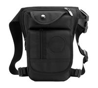 Sac de jambe pour homme - Sac de jambe en toile, sac de jambe de taille | Sac de jambe de voyage mains libres, sac de ceinture utilitaire tactique pour transporter tous les téléphones, Noir (matériau