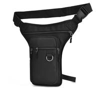 Sac de jambe - Sac banane de transport avec poches multiples, sac banane de course à pied, sac de hanche pour l'extérieur, moto, vélo, sac à bandoulière