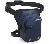 Sac de Jambe Tactique - Polyester - Bleu - Pour Camping, Escalade, Moto, Cyclisme et Pêche