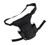 Sac de jambe tactique pour sports de plein air, chasse, sac banane en tissu Oxford, sac radio bidirectionnel réglable, poches de cuisse de randonnée, Noir