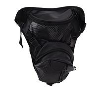 Sac de Jambe Tombant, Pochette de Cuisse, Sacoche multifonctionnelle, Sac de Rangement en Cuir Durable, Ceinture réglable pour vélo Voyage randonnée Aventure en Plein air Noir