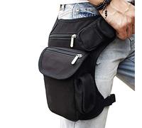 Sac de jambe tombant pour homme et femme, #06Noir, 18cm(W)x6cm(D)x32cm(H)(7.1"x3.7"x13.4") approx;