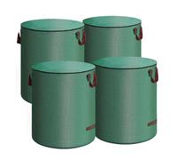 Sac de Jardin 4X 272L Set Sac à Feuilles Sac à déchets de Jardin,Robuste Pliable Sacs à Feuilles Tontes de Gazon Sacs de Jardin pour déchets Jardin(4pcs with Cover,67x84cm)