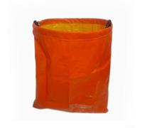 Sac de jardin en polyéthylène durable avec design ergonomique pour une gestion cohérente des feuilles et des déchets organiques (orange)
