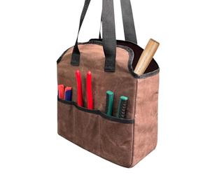 Sac de Jardin - Organisateur Robuste Imperméable Sac de Transport en Toile Cirée Sac de Rangement avec Capacité avec Poches pour Outils Ensemble de Gants de Semences, Outdoor Yard Garden