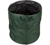 Perel Tools – Sac à déchets de jardin pliable 85 l, poignées, vert foncé/noir, imperméable
