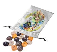 Sac de jeu de tarot - Sac de tarot en velours, sac à cordon de serrage - Sac pour cartes de tarot avec motif animal et cordon de serrage - Sac cadeau coloré double face - Pochette en velours portable