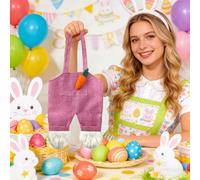 Sac de lapin de Pâques, sac à main en forme de combinaison de lapin - sacs pour la chasse aux oeufs de Pâques, pour la chasse aux oeufs, bonbons, jouets, décorations festives et friandises