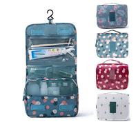 Sac de lavage à crochet de voyage multifonctionnel, sac de rangement de cosmétiques, articles de toilette étanches, organisateur de beauté, sac de rangement de salle de bain pour dames Pink smiling fa