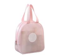 Sac De Lavage Cosmétique étanche Translucide De Grande Capacité Sac De Rangement Portable pour Le Maquillage Et Le Lavage (Le Rose)