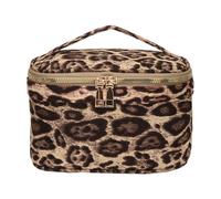 Sac de Lavage de Brosse en Faux Daim léopard pour Femmes, Grande capacité | Trousse à cosmétiques pour fille, femme, cadeaux d'anniversaire, de vacances et de voyage, occasions quotidiennes