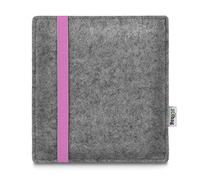 Sac de Lecture électronique Stilbag Leon pour Tolino Epos 2 | Feutre de Laine Gris Clair - Ruban élastique Rose | Housse de Protection Made in Germany