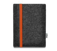 Sac de Lecture électronique Stilbag Leon pourPocketBook Touch HD 3 | Feutre Laine Anthracite - Ruban élastique Orange | Housse de Protection Made in Germany