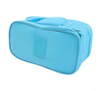 Sac de lingerie portable pour voyage - Organiseur de rangement lavable multi-compartiments avec porte-soutien-gorge léger, pochette de toilette pour soutiens-gorge (bleu)