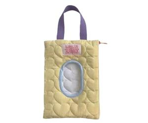 Sac de lingettes humides pour poussette matelassée - Organisation mobile de changement de vitesse, structure à deux couches, portance compacte, look macaron élégant pour, pour la cur