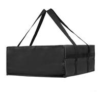 Sac de livraison de pizza multi-boîtes avec construction robuste et isolation intérieure complète pour des itinéraires de livraison prolongés (noir, 50 x 50 x 15 cm)