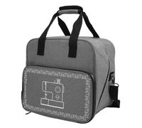 Sac de machine à coudre OMABETA - Grande capacité - Design à bricolage tresse Gris