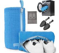 Sac de machine à laver, sac de lavage et sèche-linge réutilisable pour chaussures de tennis, kit de nettoyage pour chaussures de tennis, kit de nettoyage comprenant une paire d'embauchoirs réglables