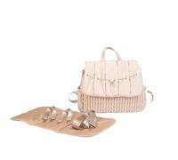 Sac de maman grande capacité, organisateur for couches d'enfants, sacs suspendus for poussette d'extérieur, sac à dos de maternité léger à la mode for femmes(Beige)
