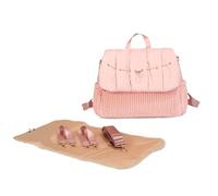 Sac de maman grande capacité, organisateur for couches d'enfants, sacs suspendus for poussette d'extérieur, sac à dos de maternité léger à la mode for femmes(Pink)