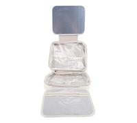 Sac de Maquillage avec Miroir Travel Cosmetic Organisateur Eau de Grande capacité Case de Train de Maquillage Portable avec Miroir en Plein écran et Conception de Crochet pour Les (White)