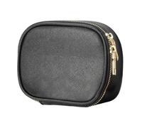 Sac de maquillage avec miroir | Trousse de rangement de cosmétiques légère - Miroir avec 3 niveaux de luminosité réglable | pour femmes et adolescents en voyage ou, noir, Voir la description, Voir