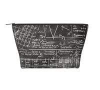 Sac de maquillage de voyage avec motif vectoriel - Grande capacité - Pochette de maquillage portable pour le lavage, le rangement de la chambre à coucher, École de mathématiques, One Size, Organiseur