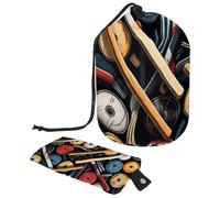 Sac de maquillage de voyage avec seau pour maquillage et palets de hockey artistique, étui pliable et portable pour femmes, sac de toilette multifonctionnel, Bâtons de palet de hockey artistique,